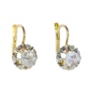 Vintage earrings with large rose cut diamonds